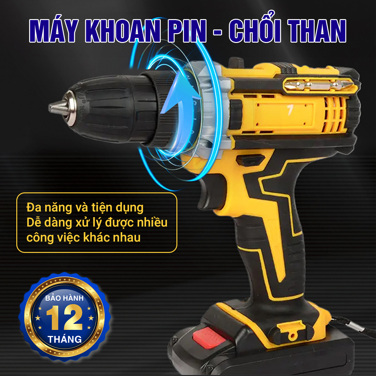 Máy khoan pin chổi than 21V