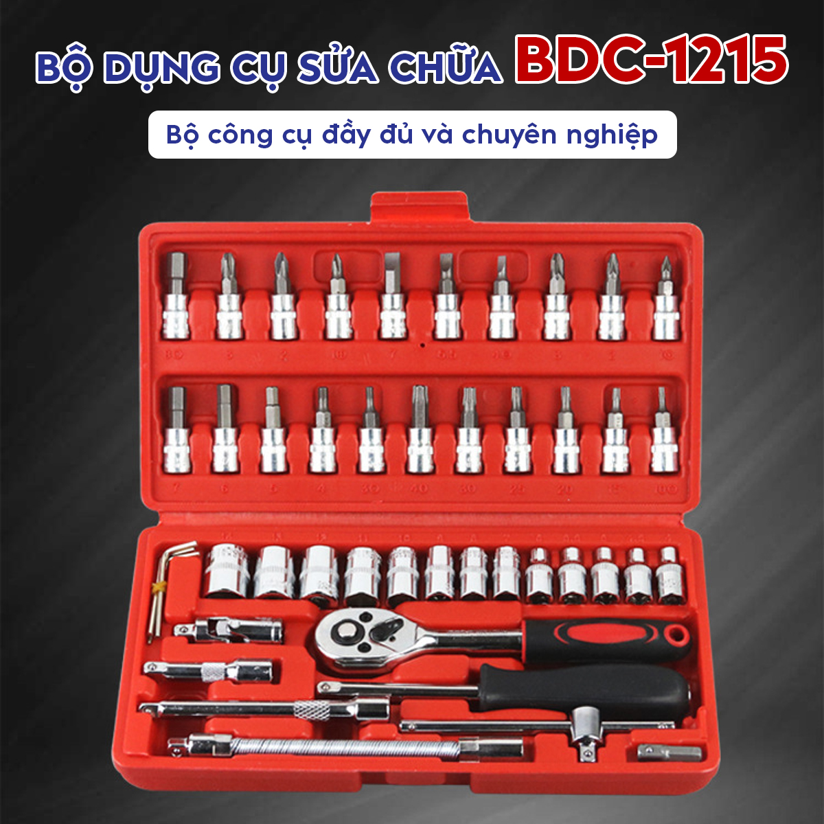 Bộ công cụ sửa chữa đa năng 46 món chuyên nghiệp